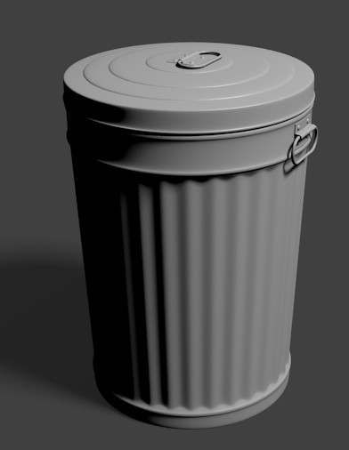 Metal Trash Can preview image 1